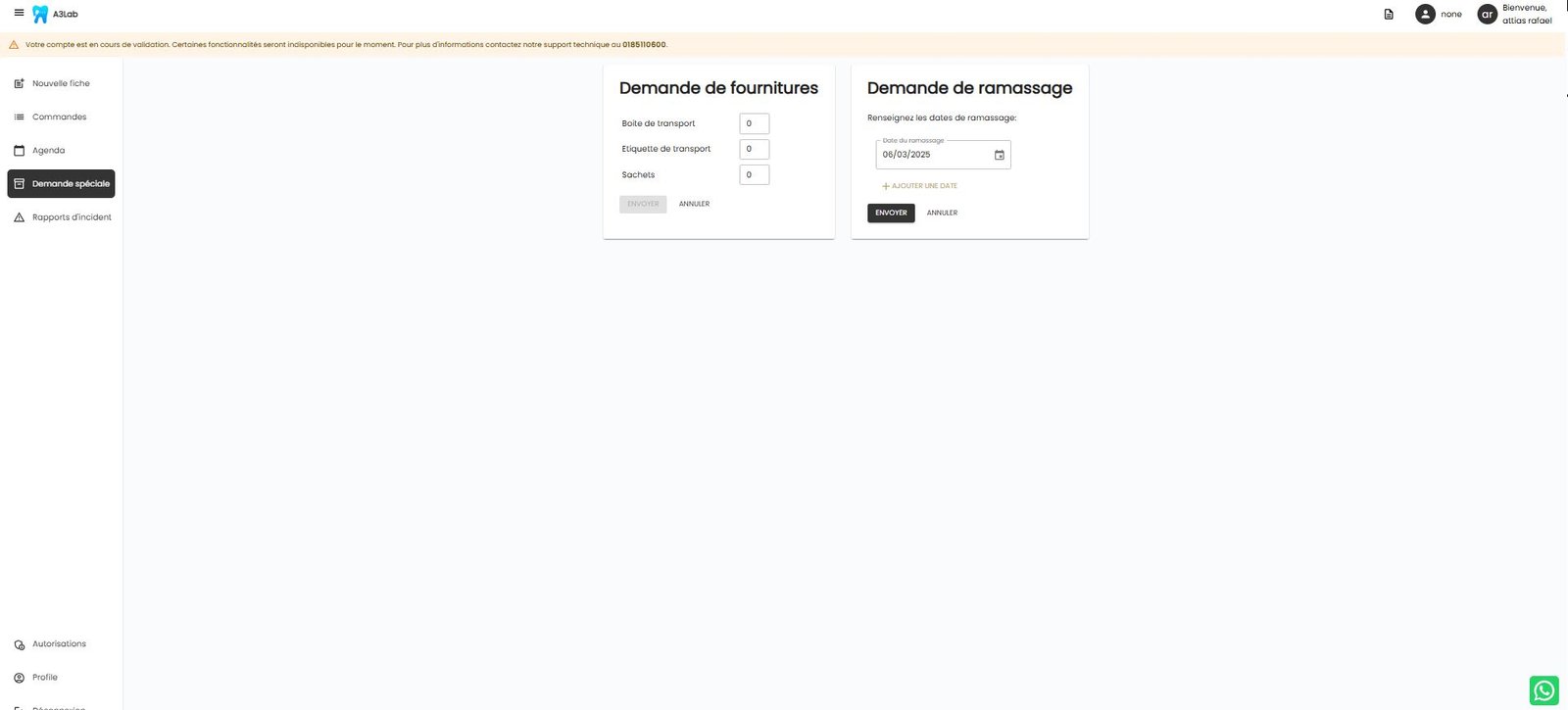 Ramassages et Fournitures